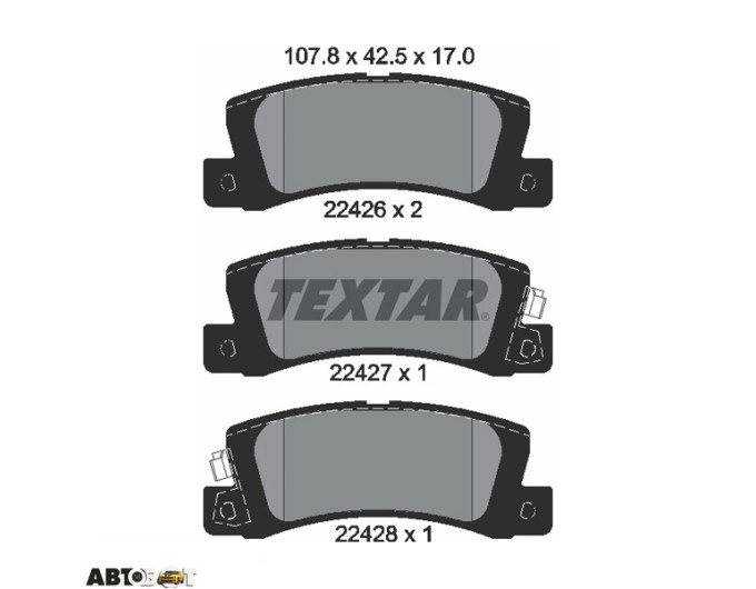 Тормозные колодки Textar 2242601, цена: 1 761 грн.