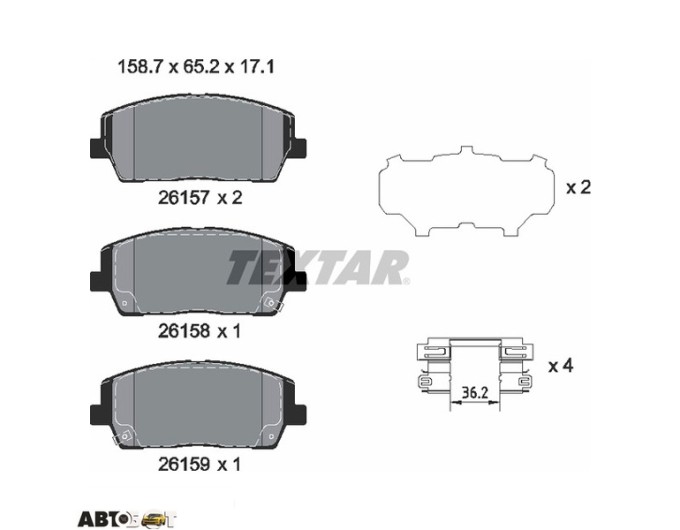 Гальмівні колодки Textar 2615701, ціна: 5 651 грн.