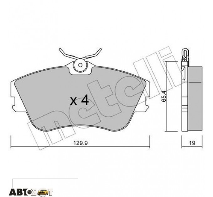 Тормозные колодки METELLI 22-0164-0, цена: 1 126 грн.