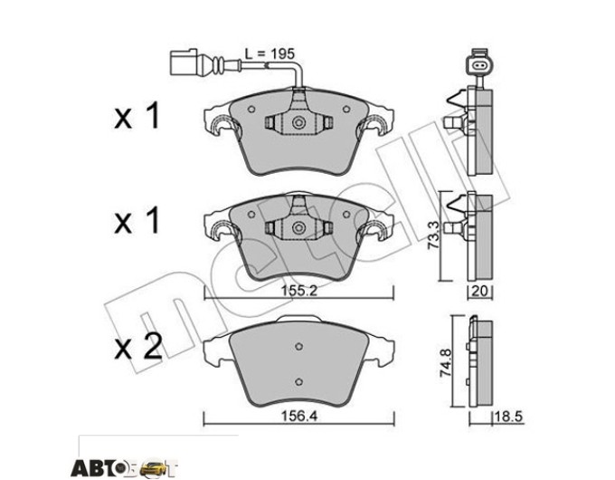 Тормозные колодки METELLI 22-0552-0, цена: 2 513 грн.