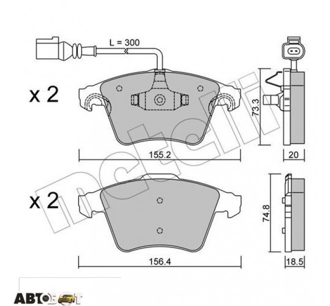 Тормозные колодки METELLI 22-0552-2, цена: 1 549 грн.