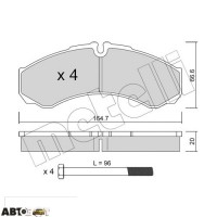 Гальмівні колодки METELLI 22-0212-0