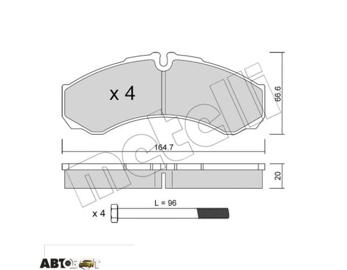 Тормозные колодки METELLI 22-0212-0, цена: 2 126 грн.
