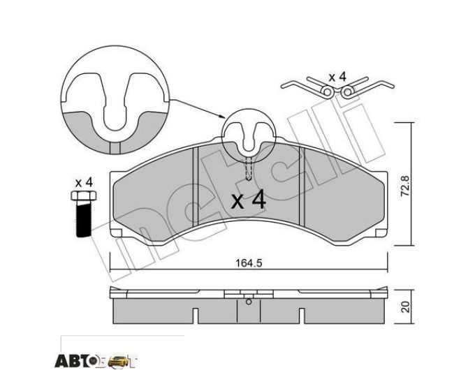 Тормозные колодки METELLI 22-0262-0, цена: 2 402 грн.
