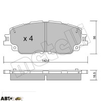 Тормозные колодки METELLI 22-1227-0