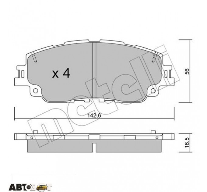 Тормозные колодки METELLI 22-1227-0, цена: 1 319 грн.