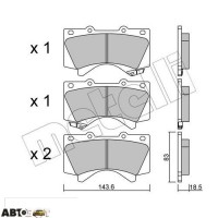 Тормозные колодки METELLI 22-0821-0