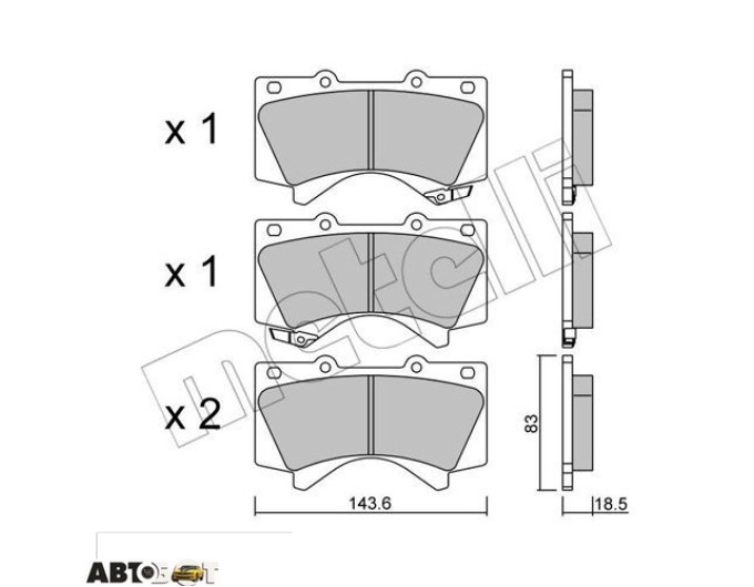 Тормозные колодки METELLI 22-0821-0, цена: 2 324 грн.