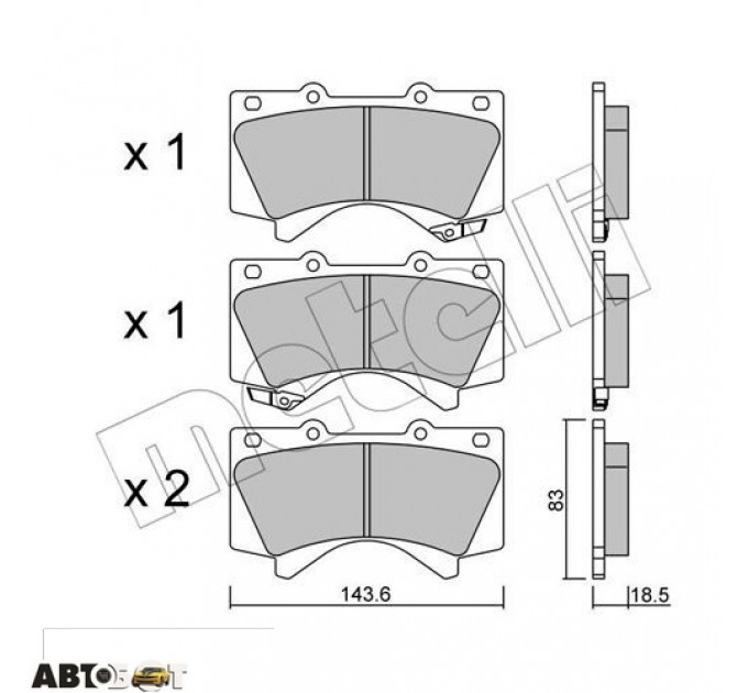 Тормозные колодки METELLI 22-0821-0, цена: 1 278 грн.