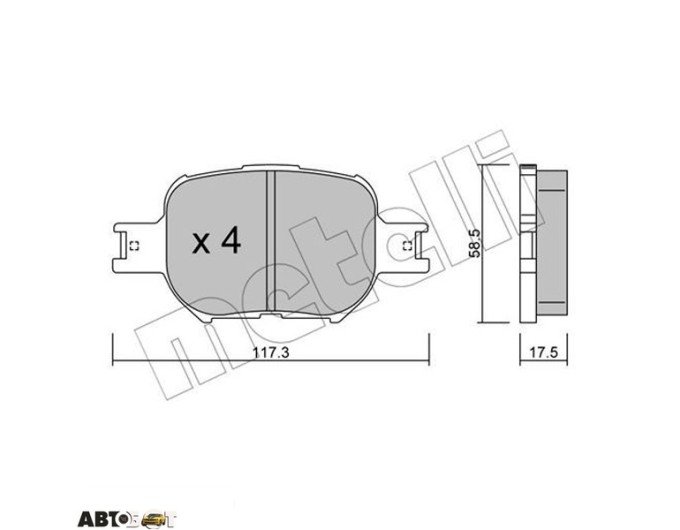 Тормозные колодки METELLI 22-0614-0, цена: 1 679 грн.