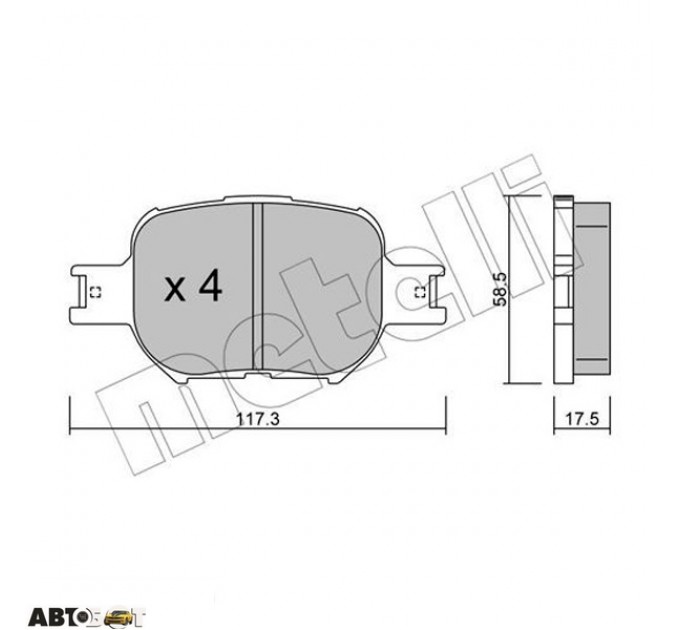 Тормозные колодки METELLI 22-0614-0, цена: 923 грн.