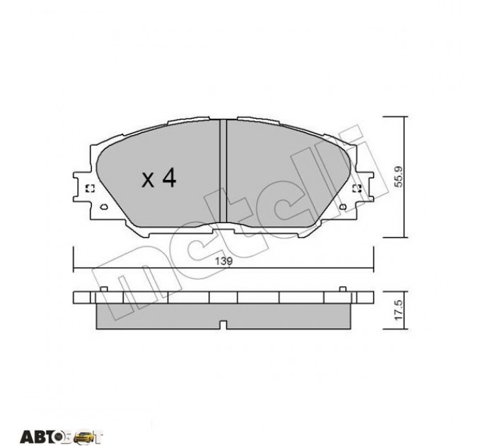 Гальмівні колодки METELLI 22-0747-0, ціна: 1 095 грн.