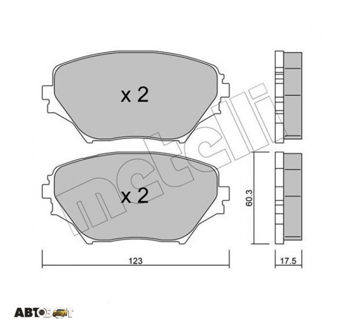 Тормозные колодки METELLI 22-0430-0, цена: 858 грн.