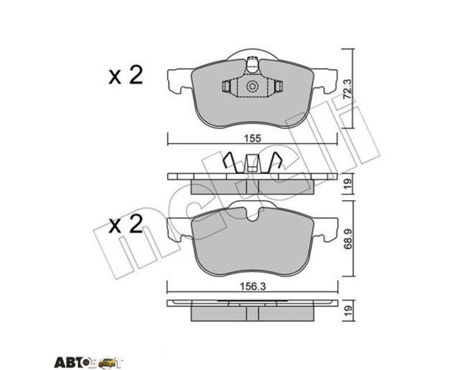Тормозные колодки METELLI 22-0309-0, цена: 2 176 грн.