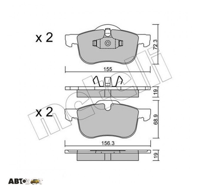 Тормозные колодки METELLI 22-0309-0, цена: 1 196 грн.