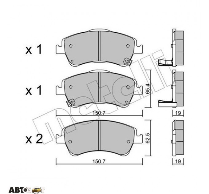 Тормозные колодки METELLI 22-0795-0, цена: 1 418 грн.