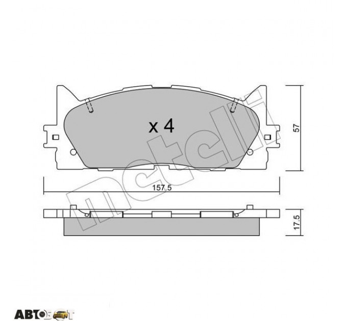 Тормозные колодки METELLI 22-0882-0, цена: 1 399 грн.