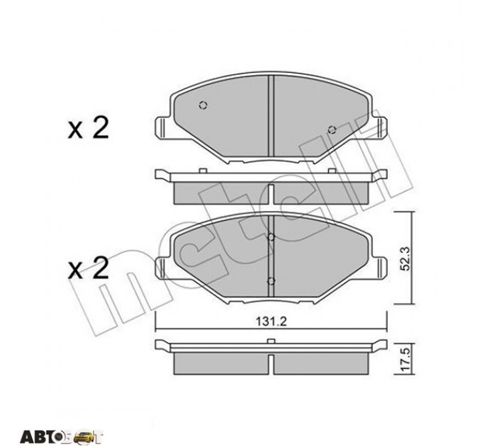 Тормозные колодки METELLI 22-1006-0, цена: 882 грн.