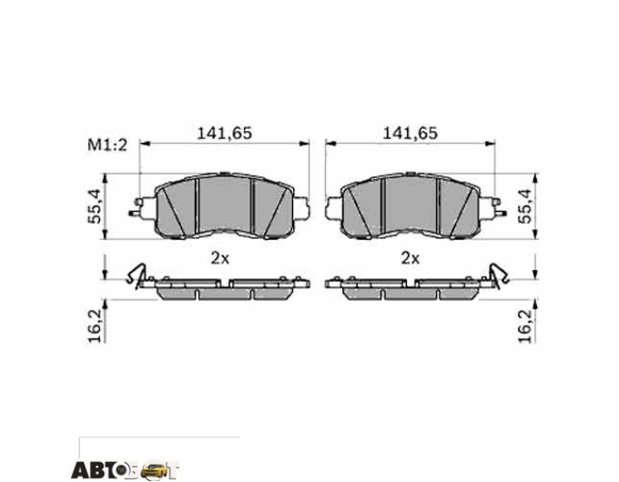 Гальмівні колодки Bosch 0 986 424 638, ціна: 2 684 грн.