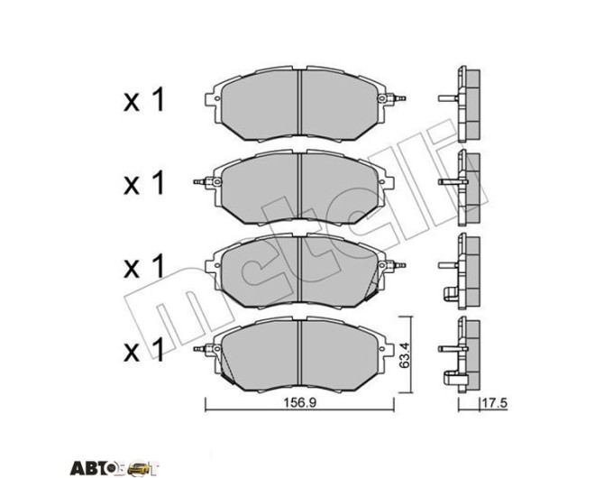 Тормозные колодки METELLI 22-0763-0, цена: 2 820 грн.
