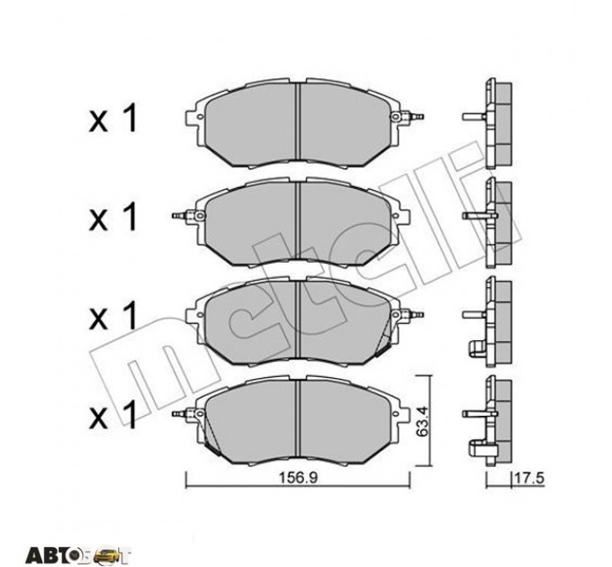 Тормозные колодки METELLI 22-0763-0, цена: 1 551 грн.