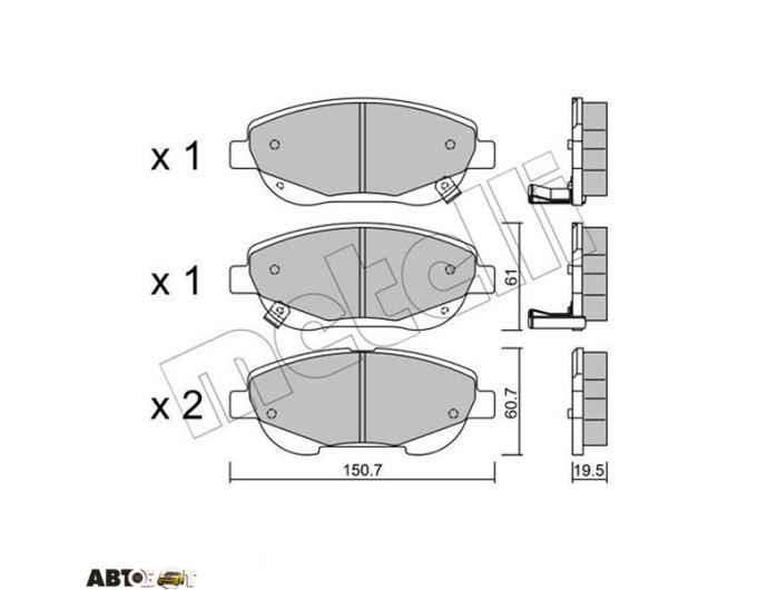 Тормозные колодки METELLI 22-0879-0, цена: 2 772 грн.
