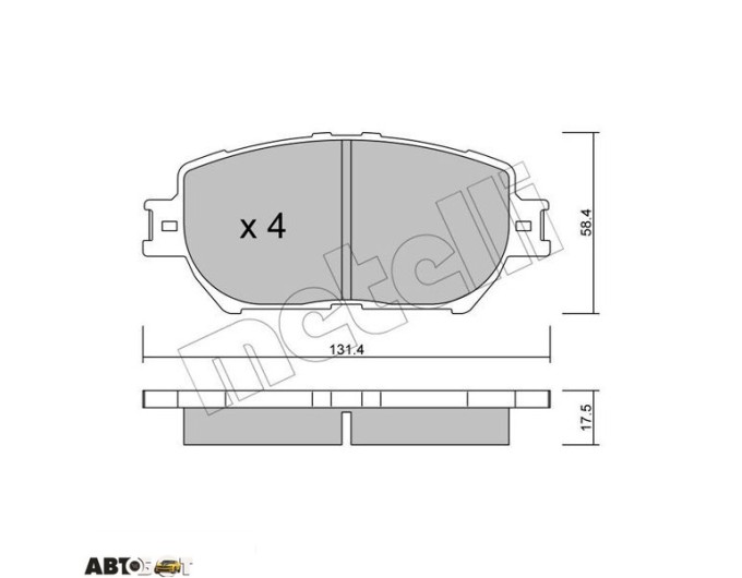 Тормозные колодки METELLI 22-0751-0, цена: 2 586 грн.