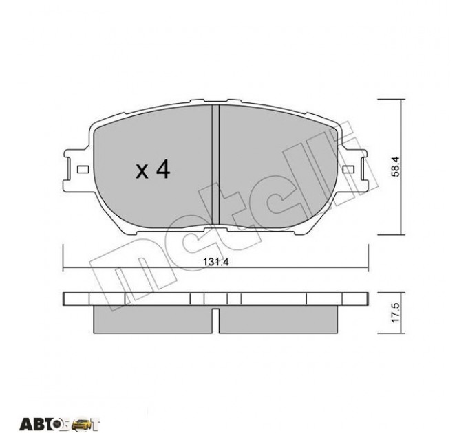 Тормозные колодки METELLI 22-0751-0, цена: 1 422 грн.