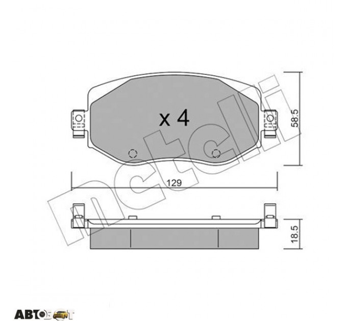 Тормозные колодки METELLI 22-1110-0, цена: 1 325 грн.