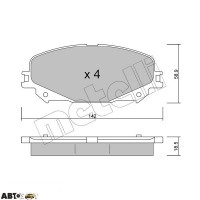 Тормозные колодки METELLI 22-1176-0