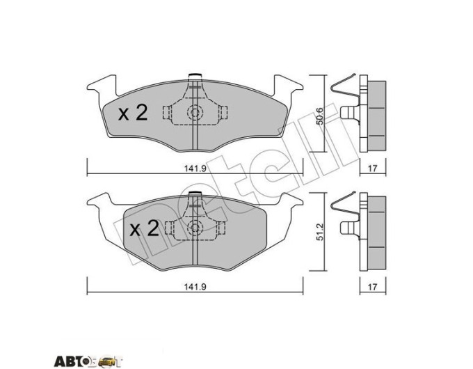 Тормозные колодки METELLI 22-0206-0, цена: 1 229 грн.