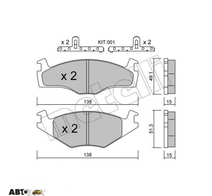 Тормозные колодки METELLI 22-0045-0K, цена: 772 грн.