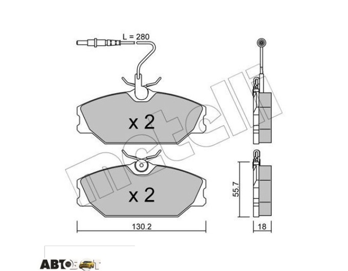 Гальмівні колодки METELLI 22-0142-0, ціна: 1 533 грн.