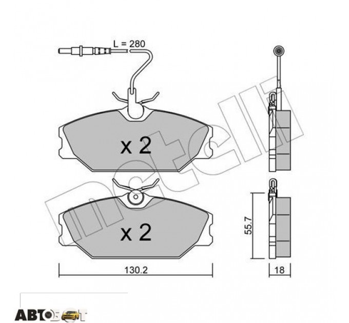 Гальмівні колодки METELLI 22-0142-0, ціна: 835 грн.