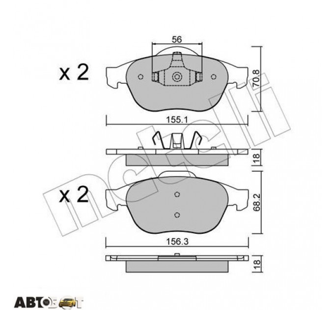 Тормозные колодки METELLI 22-0336-1, цена: 1 211 грн.