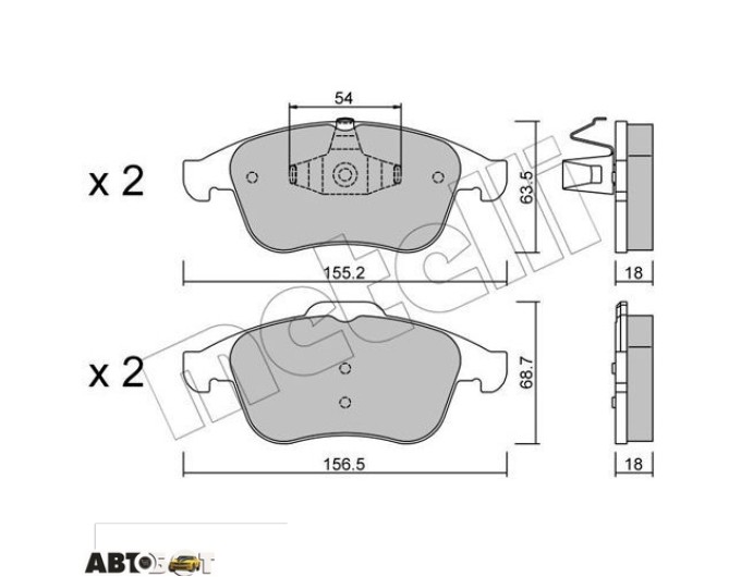 Тормозные колодки METELLI 22-0803-0, цена: 2 189 грн.