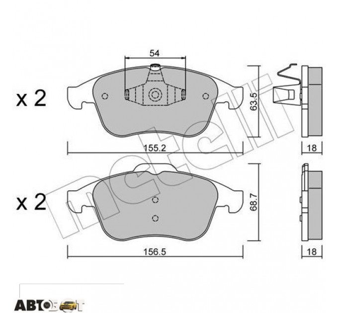 Тормозные колодки METELLI 22-0803-0, цена: 1 204 грн.