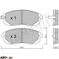 Тормозные колодки METELLI 22-0876-0