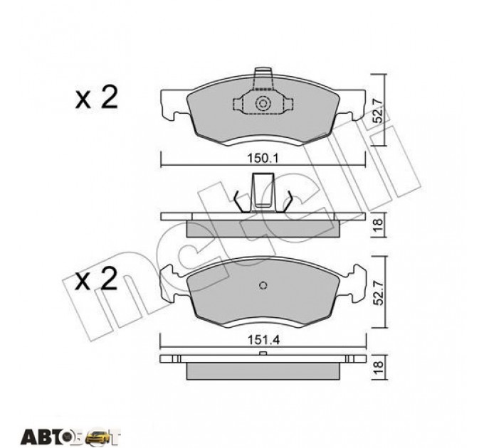 Тормозные колодки METELLI 22-0802-0, цена: 1 202 грн.