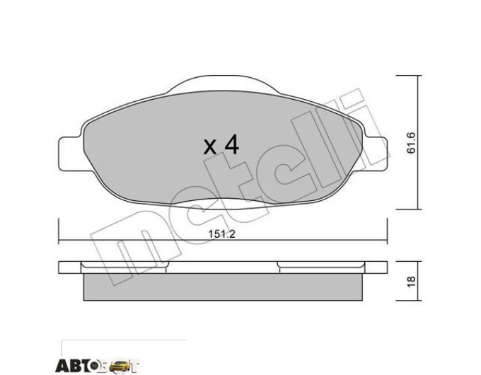 Тормозные колодки METELLI 22-0804-0, цена: 2 313 грн.