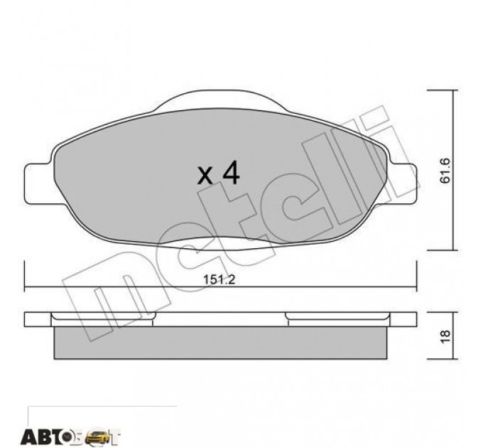 Тормозные колодки METELLI 22-0804-0, цена: 1 272 грн.