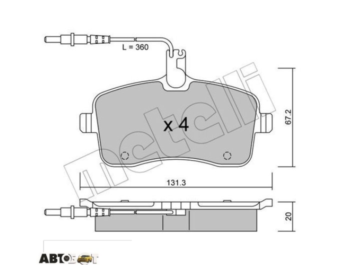 Тормозные колодки METELLI 22-0600-0, цена: 2 285 грн.