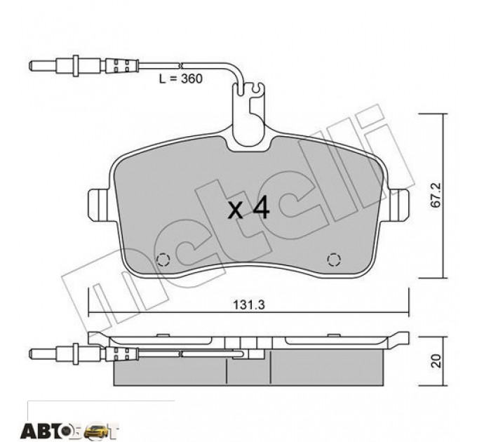 Гальмівні колодки METELLI 22-0600-0, ціна: 1 256 грн.