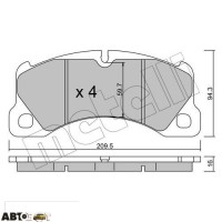 Тормозные колодки METELLI 22-0957-0