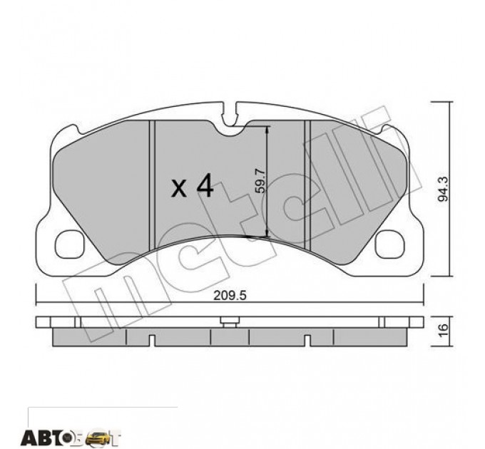 Тормозные колодки METELLI 22-0957-0, цена: 2 083 грн.