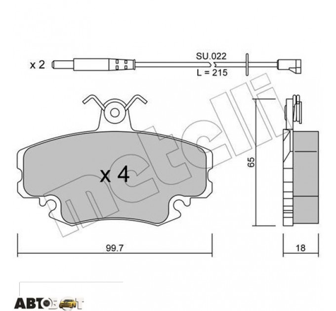 Гальмівні колодки METELLI 22-0120-0K, ціна: 672 грн.