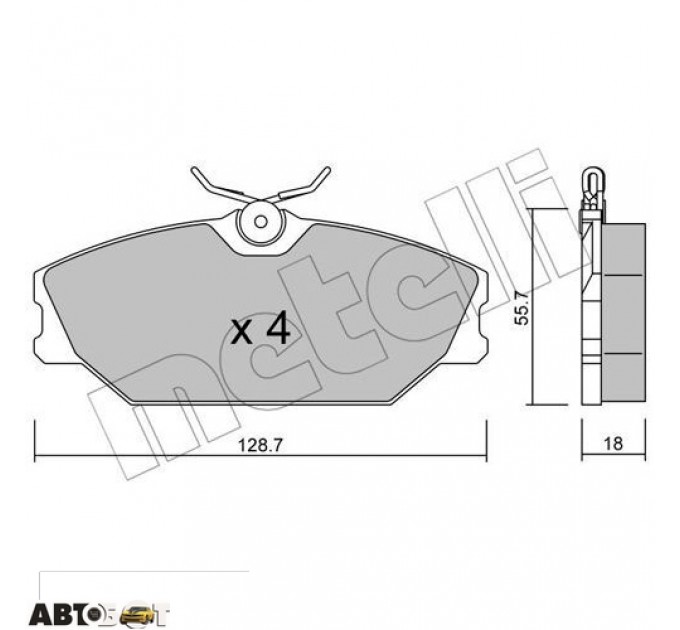 Гальмівні колодки METELLI 22-0142-2, ціна: 872 грн.