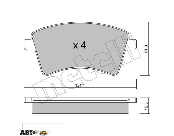Тормозные колодки METELLI 22-0812-0, цена: 3 319 грн.