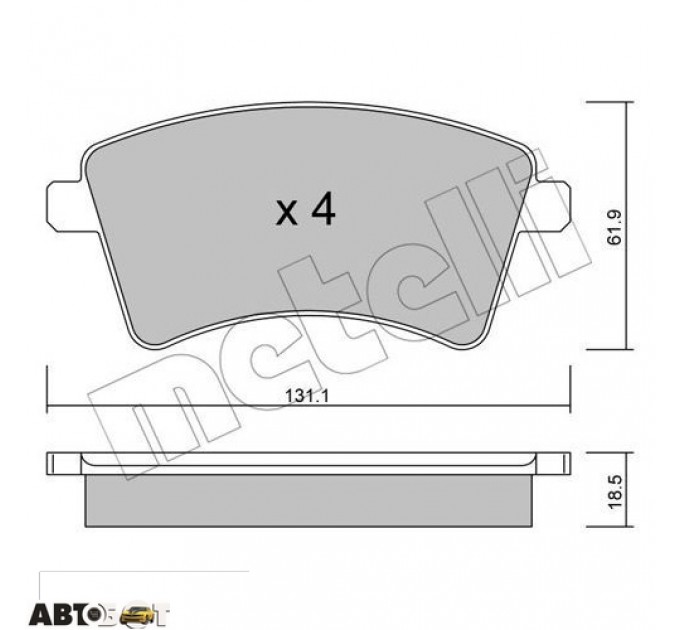 Тормозные колодки METELLI 22-0812-0, цена: 1 825 грн.