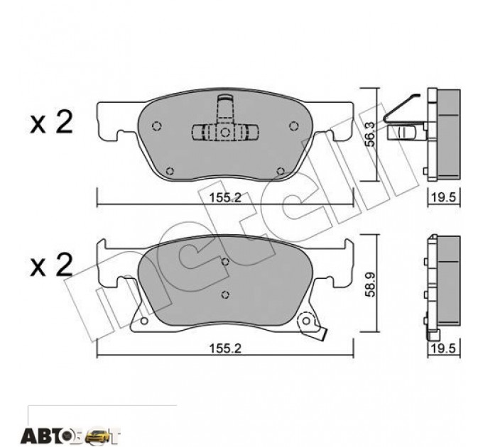 Тормозные колодки METELLI 22-1114-0, цена: 1 358 грн.